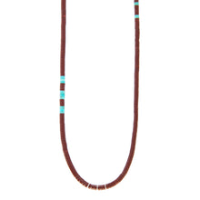 画像をギャラリービューアに読み込む, S-028 / pipe stone × turquoise hand shape necklace